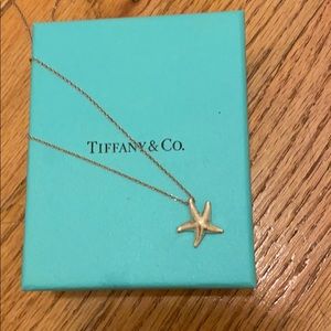 Authentic Tiffany & Co silver starfish necklace